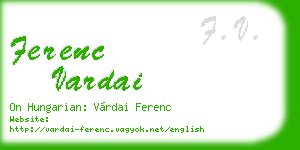 ferenc vardai business card